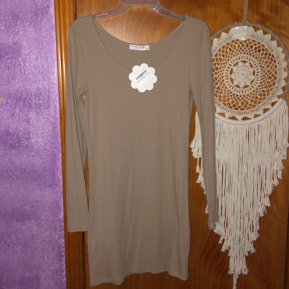 NWT Tan form fitting dress - Picture 3 of 5